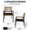 Outdoor Dining Chairs Set of 2, Patio Wicker Chairs with Cushions & Armrests for All-Weather - 4 of 4