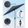 Patio Umbrella 10ft, Table Umbrella Outdoor Patio UV Protection with Crank Lift & Push Button Tilt, 8 Sturdy Ribs for Yard, Deck, Pool - 3 of 4