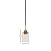 Toltec Lighting Paramount 1 - Light Pendant in  Matte Black/Brass with 4" Square Clear Bubble Shade - 2 of 2