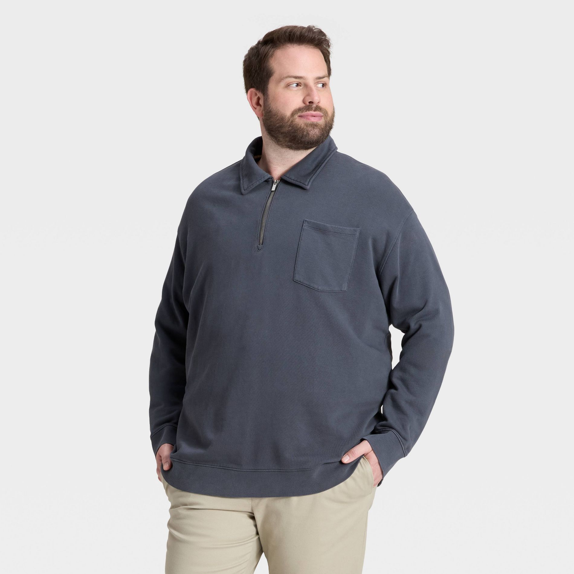 Men's Vintage 1/4 Zip Sweatshirt - Goodfellow & Co™