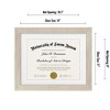 Americanflat 11x14 Driftwood Diploma Frame | Displays 8.5x11 Diplomas with Mat or 11x14 Inch Without Mat. Shatter-Resistant Glass - 2 of 4