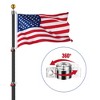 Yescom 20Ft Portable Telescoping Flag Pole with Ladder Mount Holder for Event Trade Show Fair - 3 of 4