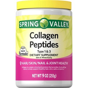 Spring Valley Collagen Peptides Type 1 & 3 Dietary Supplement, 9 oz - 1 of 4