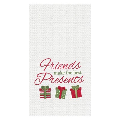 C&f Home 27 X 18 christmas In The Woods Sentiment With Log Cabin  Embroidered Cotton Waffle Weave Kitchen Dish Towel : Target