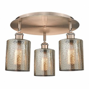Cobbleskill - 3 Light Flush Mount In Art Deco Style-9.63 Inches Tall and 17.75 Inches Wide - 1 of 1