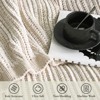 Amelie Home Chenille Knit Throw Blanket, Striped Cozy Decorative Throw for Sofa, Bed & Living Room - 4 of 4