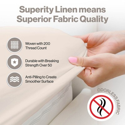 Beige Full Cotton Fitted Sheet Set