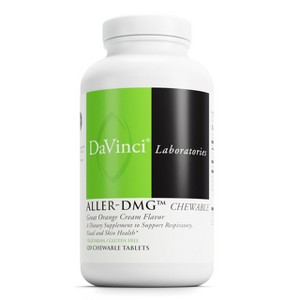 DaVinci Labs Aller-DMG Chewable - Dietary Supplement to Support Respiratory, Nasal and Skin Health* - Gluten-Free Orange Cream Flavor - 120 Chewables - 1 of 4