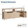 Farmhouse TV Stand for 75/80 Inch TVs, Long Entertainment Center w/ Storage Drawer &OpenShelf, Television Consoles Stands for living room - 2 of 4