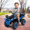 Costway 24V Kids Ride on Electric ATV Car Toy with Spring Suspension & LED Lights USB Black/Pink/Navy - 2 of 4