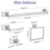 Unique Bargains Bathroom Stainless Steel Wall Mounted Towel Bar and Hook Toilet Paper Holder Set - 2 of 4