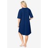 Dreams & Co. Plus Size Short French Terry Zip-Front Robe - 3 of 4