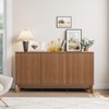 Farmhouse Buffet Cabinet with Curved Doors, 58" Modern Sideboard with Adjustable Shelves, Wood Storage Console for Dining Room Living Room - 4 of 4