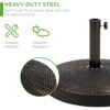 Best Choice Products 55lb Round Wicker Style Resin Patio Umbrella Base Stand w/ 1.75in Hole, Bronze Finish - Black - 3 of 4