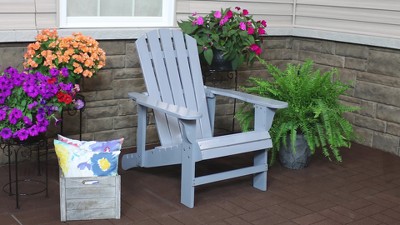Red Fir Wood Adjustable Backrest Adirondack Patio Chairs - Set of 2