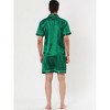 Lars Amadeus Men's Short Sleeve Top and Pants Summer Satin Pajama Sets - 4 of 4