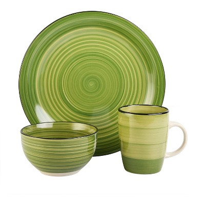 Gibson Home Assorted Colors Ceramic 12-Piece Dinnerware Set