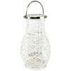 Northlight Woven Iron Pillar Candle Lantern with Glass Hurricane - 18.5" - White - 4 of 4