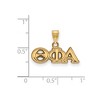 Black Bow Jewelry 14k Yellow Gold Plated Sterling Silver Theta Phi Alpha Greek Life Small Pendant - 2 of 3