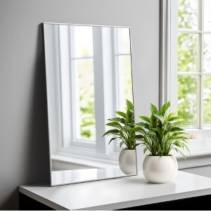 Wooakway Metal Bathroom/Vanity Mirror Modern Accent Mirror for Living Room Bathroom Bedroom Entryway Black/Gold/Silver - 1 of 4