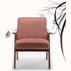 CAVINAS Upholstered Accent Chair,Mid Century Arm Chair with Wood Frame for Bedroom,Reading Room - 2 of 4