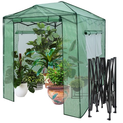 Costway 6'x 8' Portable Walk-in Greenhouse Pop-up Folding Plant Gardening W/Window - image 1 of 4