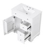 NicBex 30" Bathroom Cabinet with Ceramic Sink,Bathroom Vanity Cabinet with Door and Two Drawers,Solid Wood Storage Cabinet  with MDF Boards - 2 of 4
