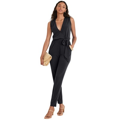 VENUS Womens Wrap Tie Jumpsuit