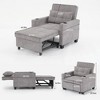 NicBex Modern Pull Out Sofa Bed Convertible Single Sofa Chair with Adjustable Back and USB Port for Living Room - 2 of 4