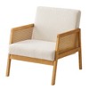 JUJABU Mid-Century Accent Chair with Upholstery, Solid Wood Frame and Padded Seat for Living Room, Bedroom or Balcony - 2 of 4