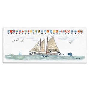 Stupell Industries Nautical Sailing Flags Educational, 30" x 13" - 1 of 4