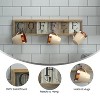Merrick Lane Pheltz Wooden Wall Mount 6 Cup Distressed Wood Grain Printed COFFEE Mug Organizer with Metal Hanging Hooks, No Assembly Required - 4 of 4