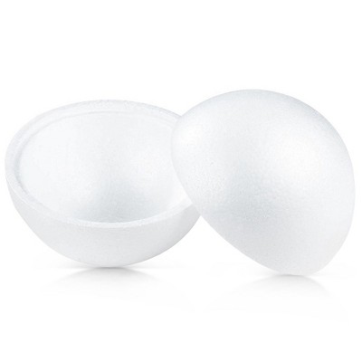 MT Products 8 inch White Polystyrene Foam Balls for Crafts - Pack of 2