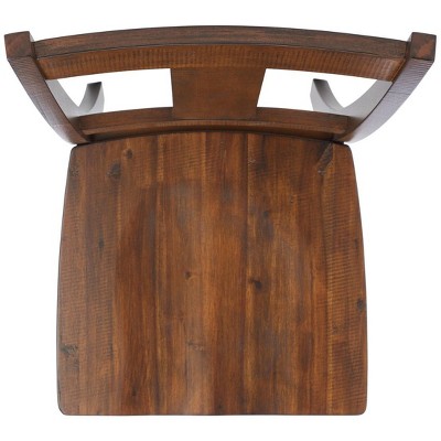 Rustic Café Finish Classic Splat Back Dining Chair Set of 2