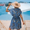 Women's Tropical Blue Surplice Cover-Up Mini Dress - Cupshe - 4 of 4