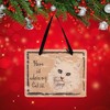 This Little Piggy 3.5 Inch White Cat Plaque Feline Ornament Tree Ornaments - 3 of 3