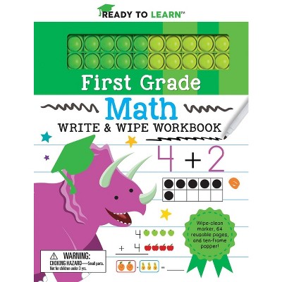 Ready To Learn: First Grade Math Write & Wipe Workbook With Popper - By ...