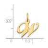 Black Bow Jewelry 14k Yellow Gold Ella Collection Small Fancy Script Initial Pendant A-W - 3 of 4