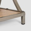 Kimball Modern Industrial Console Table Natural - Christopher Knight Home: Mango Wood, Iron Frame, 3 Shelves - 3 of 4