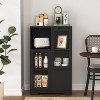 KWPZQEB 4-Tier Storage Cabinet, Floor Cabinet with Drawer & Adjustable Shelves, Freestanding Storage Table for Living Room, Entryway - 2 of 4