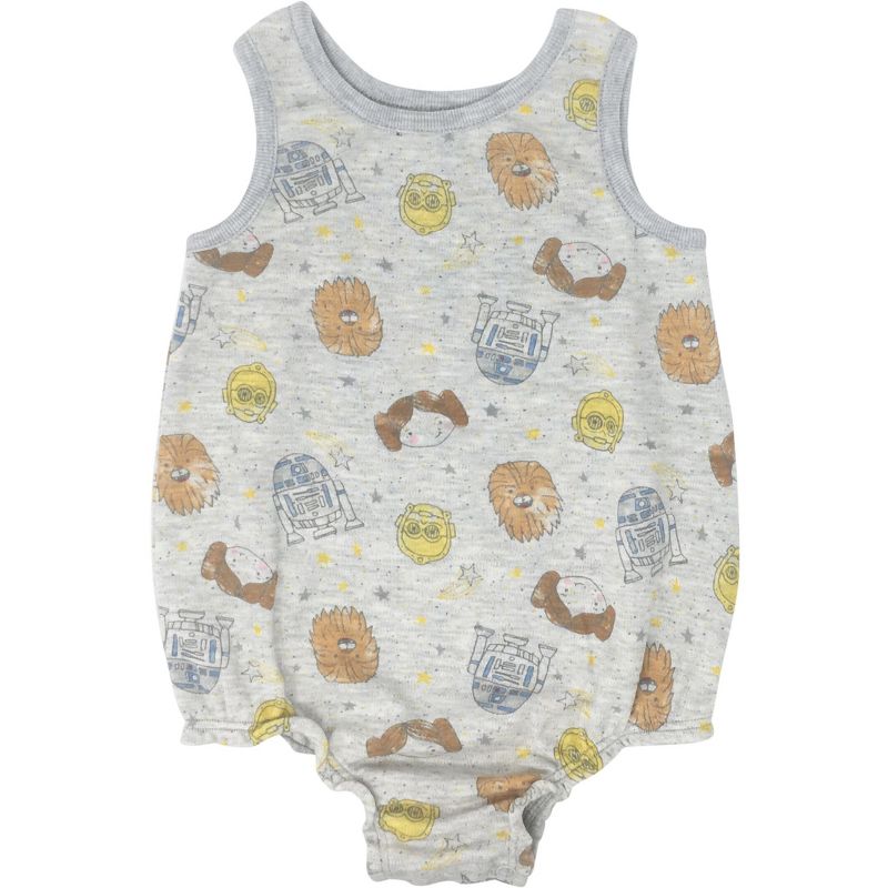 Star Wars C-3PO Princess Leia Chewbacca R2 D2 Baby Girls Bodysuit and Romper Newborn to Toddler, 5 of 8