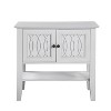 Naples Server White - Steve Silver Co.: Overlapping Ring Design, No Assembly, CARB Certified - 3 of 4