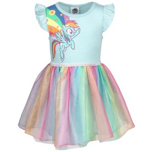 My Little Pony Pinkie Pie Rainbow Dash Girls Dress Toddler - 1 of 4