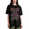 ACDC Are You Ready Adult Black Heavyweight Oversized T-shirt - 2 of 2