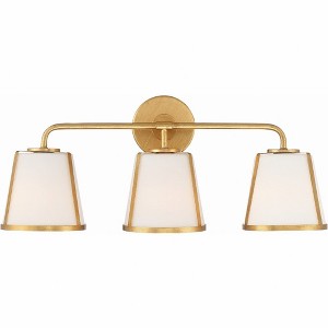 Crystorama Lighting Fulton 3 - Light Vanity in  Antique Gold - 1 of 3