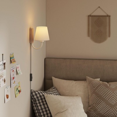 Modway Sunlit Swivel Wall Sconce, Natural White Finish, Adjustable Accent