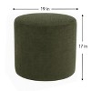 Wovenbyrd Hampton 19" Round Pouf Ottoman - 3 of 4