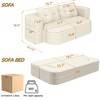 MYINDA 78.7 " 2-in-1 Foldable Sofa, Corduroy Sofa, Convertible Floor Sofa Bed, with Multi Functional Blanket,Suitable for Living Rooms, Offices - 3 of 4