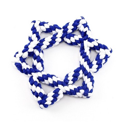 Midlee Hanukkah Star of David 6.5" Rope Dog Toy