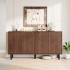 Tribesigns Sideboard Buffet Cabinet with Storage, 55.12" Accent Cabinet with 4 Doors and Adjustable Shelves, Wood Coffee Bar Storage Cabinet - 2 of 4
